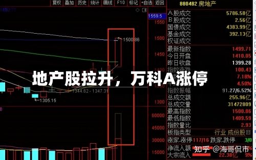 地产股拉升，万科A涨停