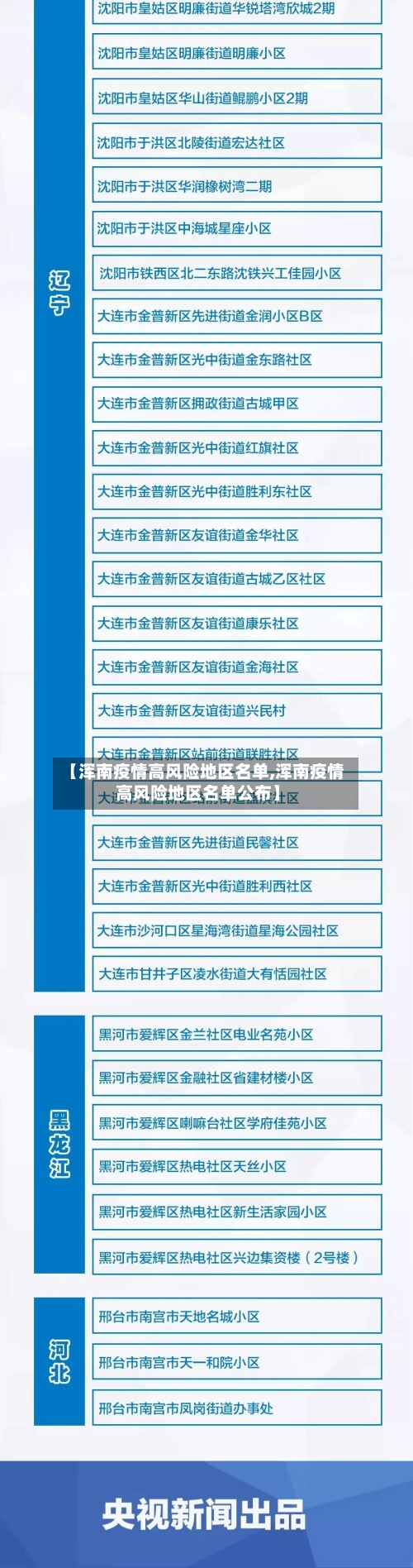 【浑南疫情高风险地区名单,浑南疫情高风险地区名单公布】-第3张图片