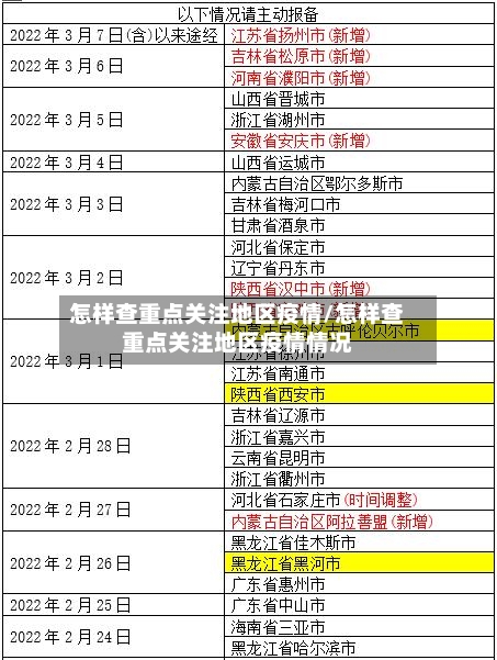 怎样查重点关注地区疫情/怎样查重点关注地区疫情情况-第2张图片