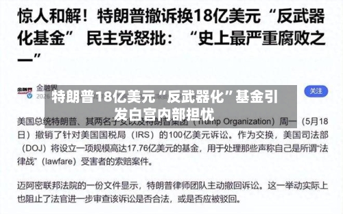 特朗普18亿美元“反武器化”基金引发白宫内部担忧-第3张图片