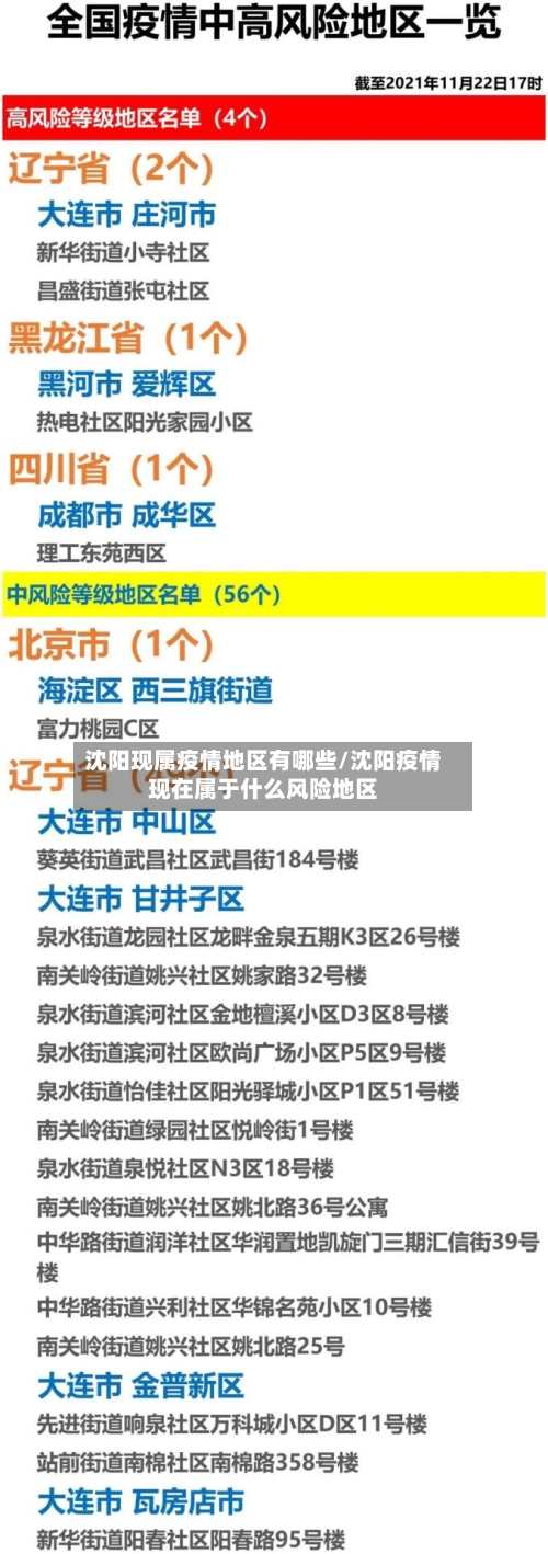 沈阳现属疫情地区有哪些/沈阳疫情现在属于什么风险地区-第3张图片
