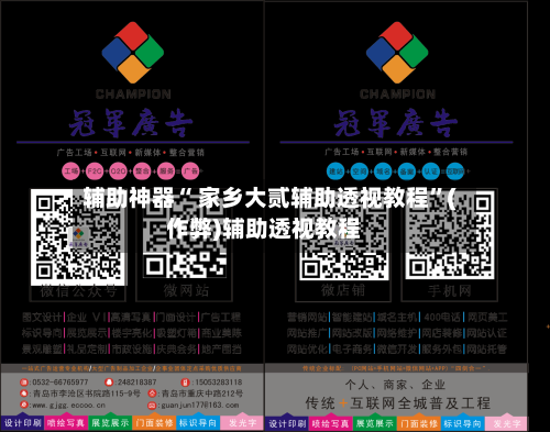 辅助神器“ 家乡大贰辅助透视教程”(作弊)辅助透视教程