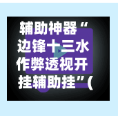 辅助神器“ 边锋十三水作弊透视开挂辅助挂	”(作弊)辅助透视教程-第3张图片