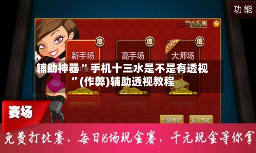 辅助神器“ 手机十三水是不是有透视”(作弊)辅助透视教程-第3张图片