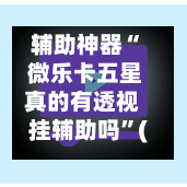 辅助神器“ 微乐卡五星真的有透视挂辅助吗”(作弊)辅助透视教程-第3张图片