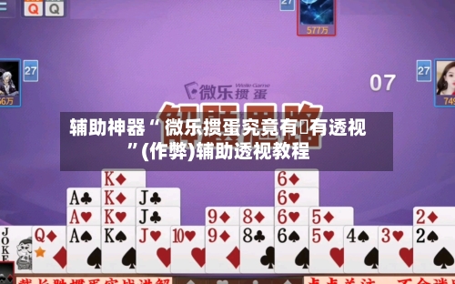 辅助神器“ 微乐掼蛋究竟有沒有透视”(作弊)辅助透视教程-第3张图片