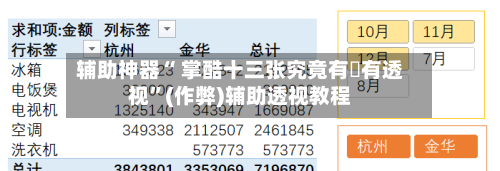辅助神器“ 掌酷十三张究竟有沒有透视”(作弊)辅助透视教程-第2张图片