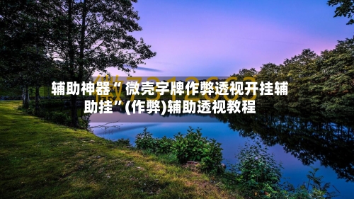 辅助神器“ 微壳字牌作弊透视开挂辅助挂”(作弊)辅助透视教程-第2张图片