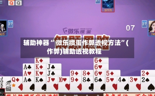 辅助神器“ 微乐掼蛋作弊透视方法	”(作弊)辅助透视教程-第3张图片