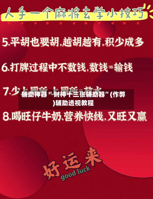 辅助神器“ 财神十三张辅助器”(作弊)辅助透视教程-第2张图片
