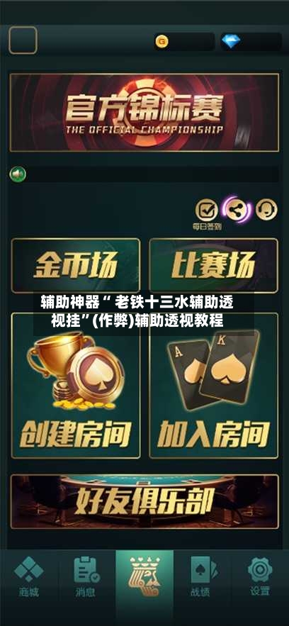 辅助神器“ 老铁十三水辅助透视挂”(作弊)辅助透视教程