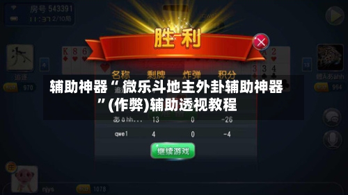 辅助神器“ 微乐斗地主外卦辅助神器”(作弊)辅助透视教程-第2张图片