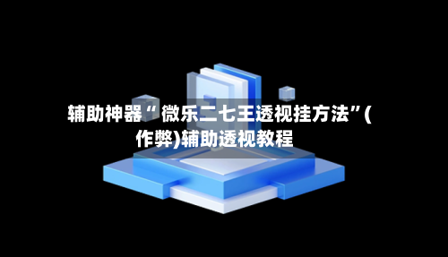 辅助神器“ 微乐二七王透视挂方法”(作弊)辅助透视教程-第3张图片