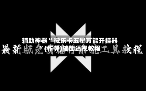 辅助神器“ 微乐卡五星万能开挂器”(作弊)辅助透视教程-第3张图片