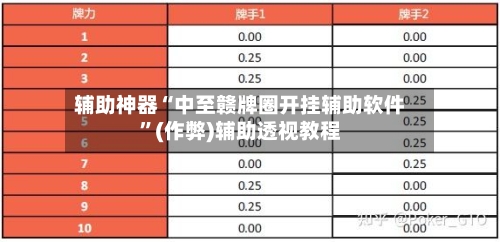 辅助神器“中至赣牌圈开挂辅助软件	”(作弊)辅助透视教程-第2张图片